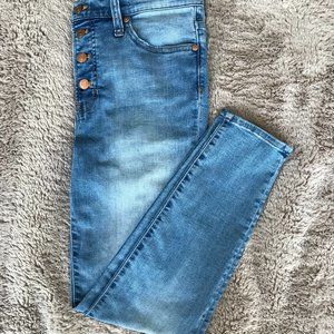 J.Crew 9" High Rise Toothpick  Jean